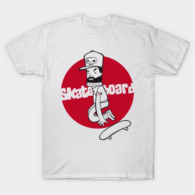 Skateboard T-Shirt by manuvila